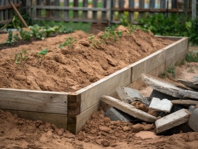How to turn heavy clay into fast-draining raised beds without hauling in tons of topsoil